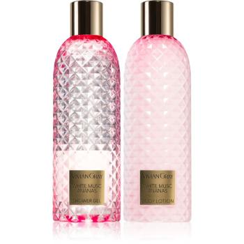 Vivian Gray Gemstone White Musc & Ananas set cadou pentru corp 2x300 ml