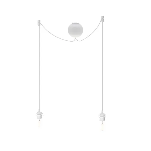 Suport de suspendare pentru abajururi Cannonball white cluster 2 Ø 12cm L 2,5 m - UMAGE