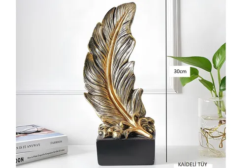 Decoratiune, CY0364, 30x10 cm, Poliester, Maro antichizat