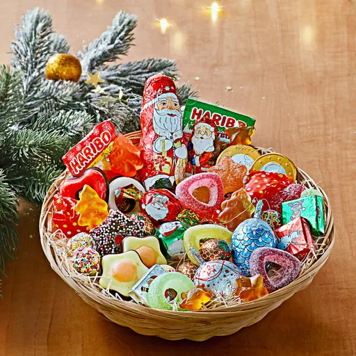 Coș cu dulciuri de Crăciun