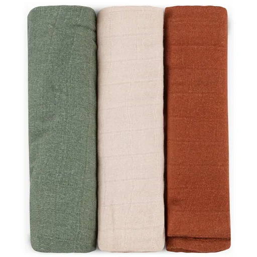 Petite&Mars Moussy scutece textile Earth Tones 68 x 68 cm 3 buc