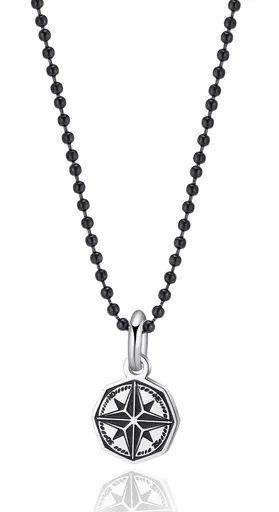 S'Agapõ Colier din mărgele pentru bărbați Compas Charisma SHS06