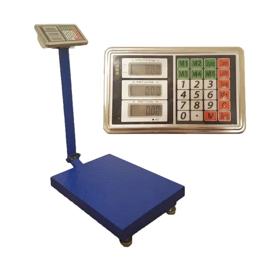 Cantar electronic cu afisaj simplu 300kg, brat rabatabil, 40x50 cm