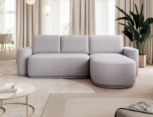 Coltar extensibil dreapta 4 locuri ELTAP, Aurumm, 285x180x92 cm, lemn/poliester, gri