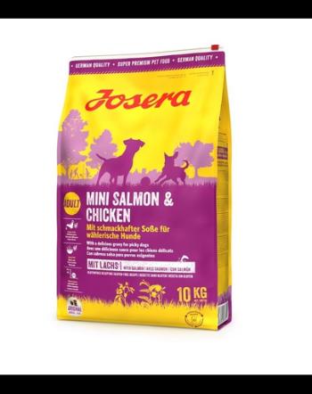 JOSERA Mini Salmon&amp;Chicken 10kg pentru câini adulți de talie mică