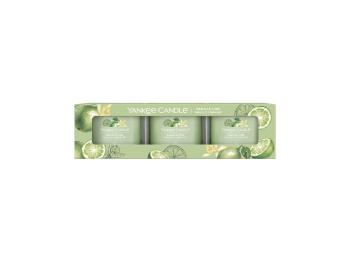 Yankee Candle Set de lumânări votive in sticlă Vanilla Lime 3 x 37 g