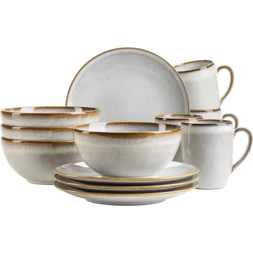 Mäser Set de vase pentru micul dejun 12 piese SMOKY'S – gri, gri