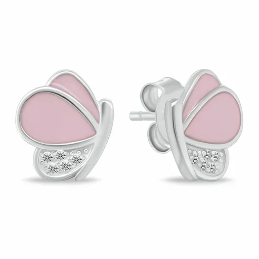 Brilio Silver Cercei fini din argint Fluturi cu pietre de zircon EA1079W