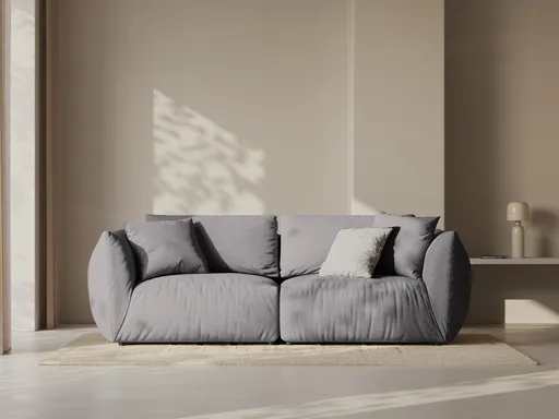 Canapea modulara 3 locuri, Chris-259, Micadoni Home, 220x100x80 cm, tesatura structurata chenille, gri beton