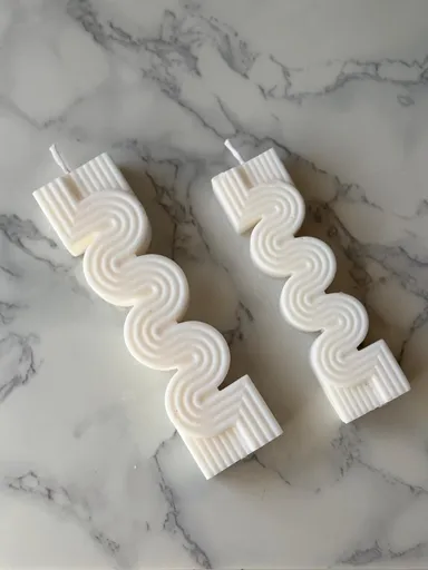 Set de lumanari, Glamour Candle 37ST, Beton, Alb