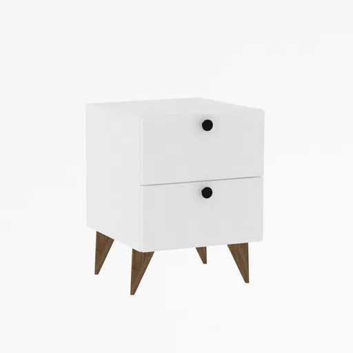 Noptieră Kada White, alb