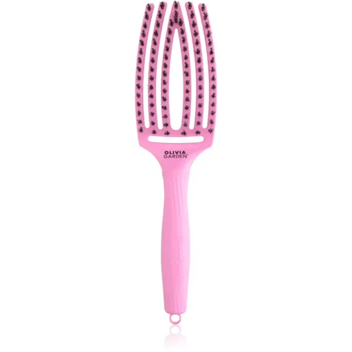 Olivia Garden Fingerbrush ThinkPink Boar & Nylon Pink Tokyo perie de par 1 buc