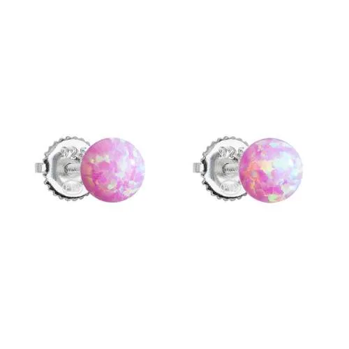 Evolution Group - Pavona Cercei din argint cu opal sintetic roz 11246.3 pink