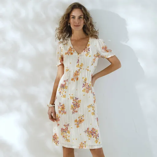 Rochie scurtă din voal jacquard