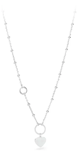 S'Agapõ Colier lung din oțel cu inimioară Happy SHAC6