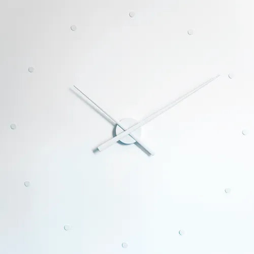 Ceas de design de perete NOMON OJ, 80 cm, alb, alb
