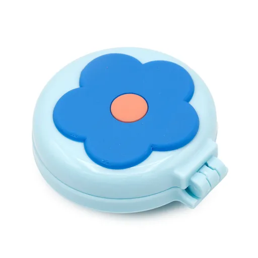 Perie de par pliabila, turcoaz cu floare