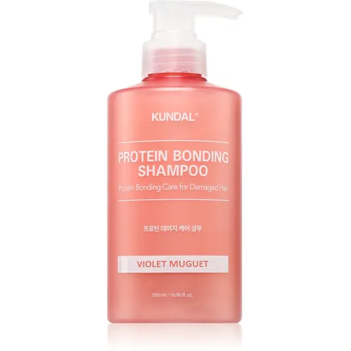 KUNDAL Protein Bonding Care Shampoo sampon hranitor pentru păr uscat și deteriorat cu parfum Violet Muguet 500 ml