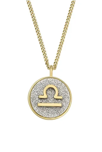 Fossil Colier placat cu aur cu semnul zodiacal Balanță JOA00952710