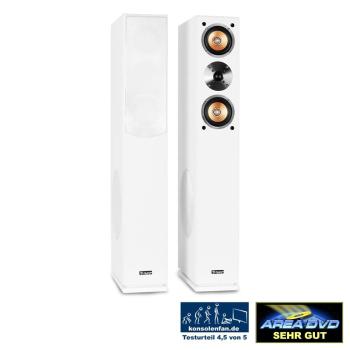 Auna Linie-500-WH difuzor liber stând 140W RMS pasiv, alb, pereche