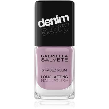 Gabriella Salvete Denim Story lac de unghii cu rezistenta indelungata culoare 06 Faded Plum 11 ml