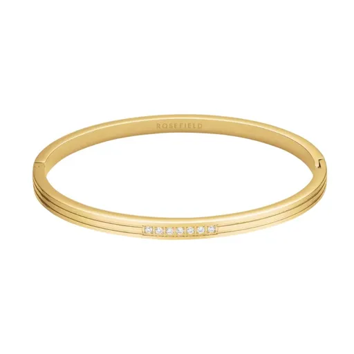 Rosefield Brățară solidă placată cu aur cu cristale JBSCG-J1037