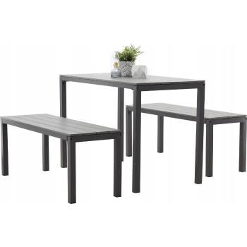 Set mobilier de grădină Garden gri, 3 buc