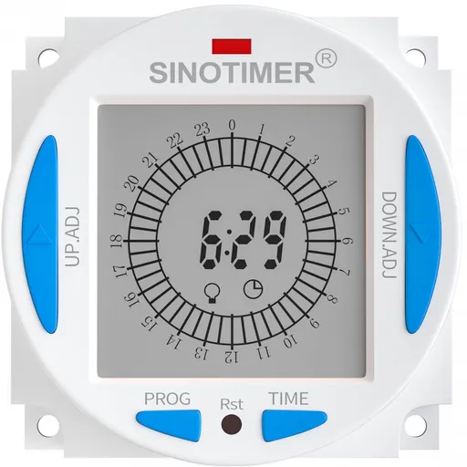 Releu digital cu temporizator 24h Sinotimer, 50/60Hz, cu tensiune personalizata 5/12/24VDC, TM629AKL
