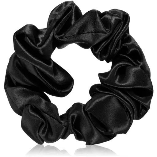 Crystallove Silk Scrunchie elastic pentru păr din mătase Black 1 buc