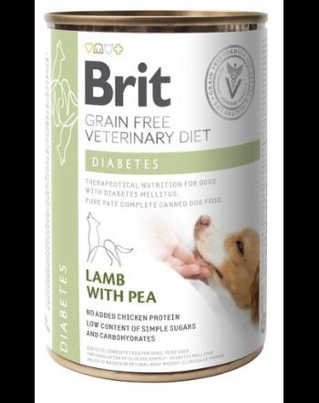 BRIT Veterinary Diet Diabetes Lamb&amp;Pea hrana caini diabetici 400g