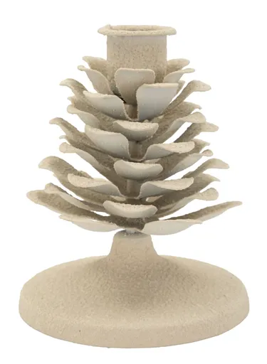 Suport lumanare Dune Pigna, Mauro Ferretti, 9.5x9.5x11.5 cm, fier, crem