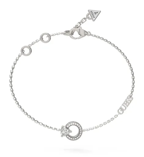 Guess Brățară din oțel cu zirconii M`ama Non M`ama JUBB04663JWRH 21 cm