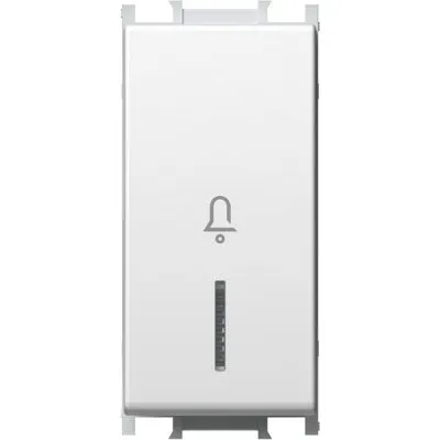 Modul Buton cu LED Simplu 1M 16A IP20 Alb, TEM Modul TEM-SM11PWIN01-U