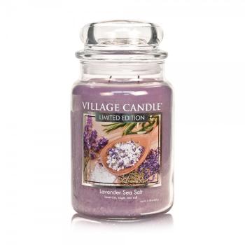 Village Candle Lumânare parfumată în sticlă Lavender Sea Salt 602 g