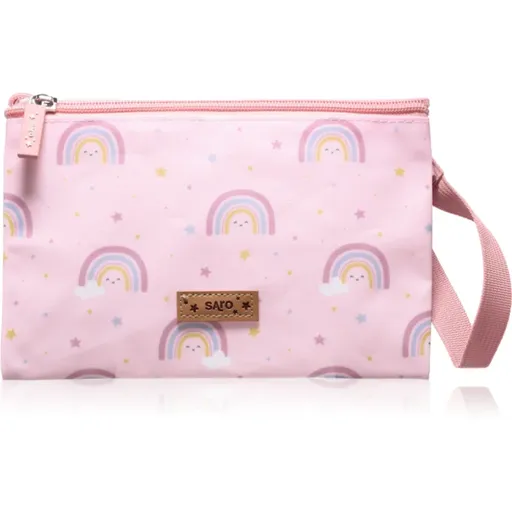 Saro Baby Lunch Bag sac pentru gustare Pink Rainbow 14,5x21,5 cm 1 buc