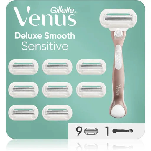 Gillette Venus Deluxe Smooth Sensitive Aparat de ras + rezervă lame 9 buc