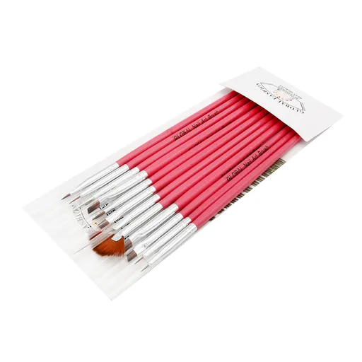 Pensule Unghii pentru Pictura B-2, 12 buc, Pink