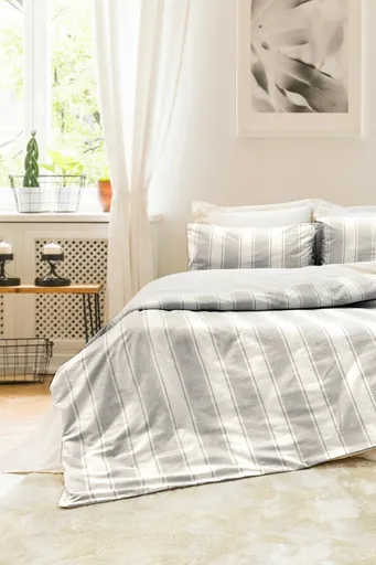 Lenjerie de pat dubla, L'essentiel Maison, Nenas, Bumbac, Antracit