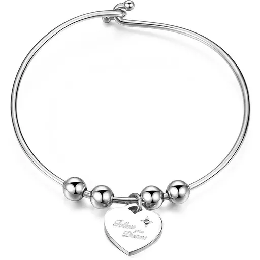 S'Agapõ Brățară solidă din oțel Be My Always Follow Your Dreams SBM19