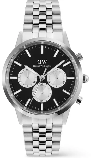 Daniel Wellington Iconic 42 Chronograph Arch 5-Link Onyx Panda Silver DW00100873