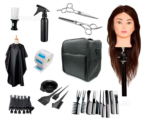 Set Frizerie Complet cu Geanta Echipata Cap Practica Natural Daiana