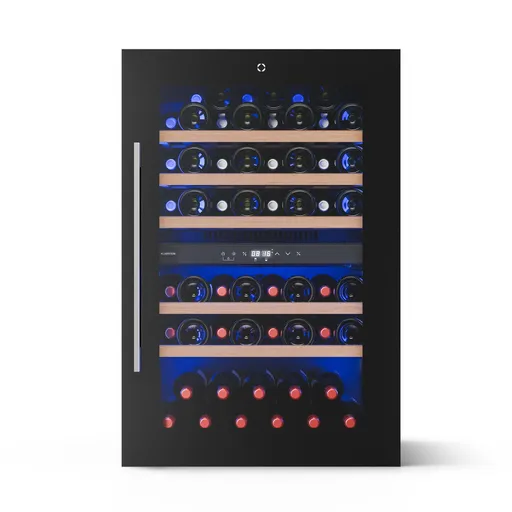 Klarstein Illuminosa frigider de vin încorporabil | Cu două zone | Protecție UV | 143 litri | 57 sticle | 60 cm