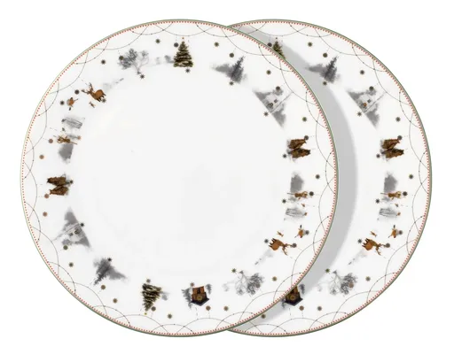 Farfurie cu poveste 25 cm, 2 piese Colectia Julemorgen - Wik & Walsøe