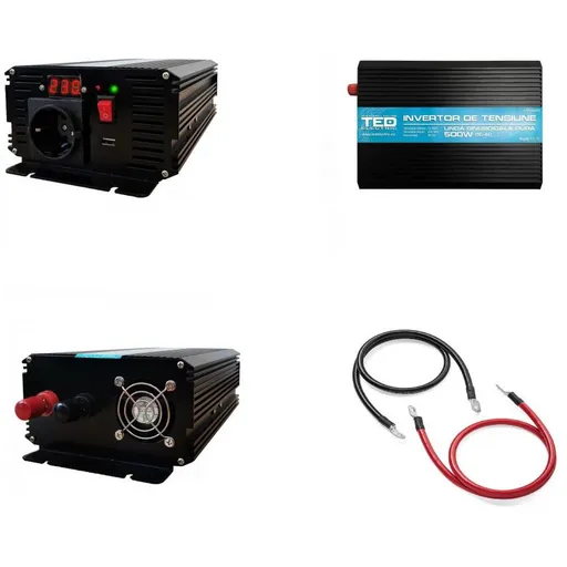 Invertor auto TED Olanda de la 12V la 230V 500W unda sinusoidala pura TED000422