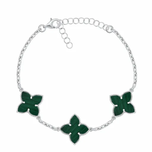 Brilio Silver Brățară fermecătoare din argint Flori BRC192WG