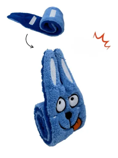 Jucărie pentru câini, Paws & Whiskers, Havhav 1029, 100% MATERIAL TEXTIL PLUȘOS, Albastru