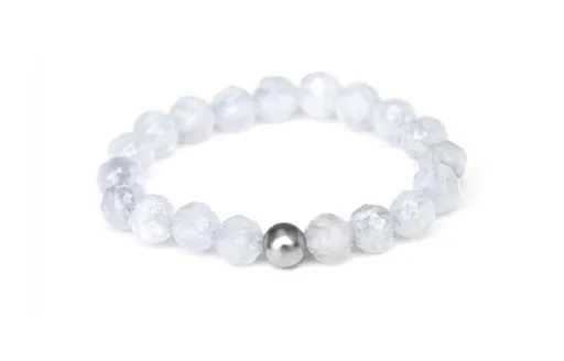 Agato Inel mineral cu calcedonie POL-R17 60 mm