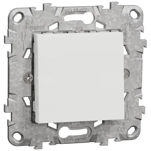 Intrerupator cap scara 2M Schneider Noua Unica NU520318Z, 10A cu suport fixare si gheare, alb