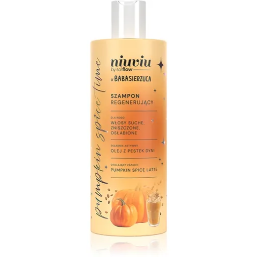 so!flow Pumpkin Time Regenerating Shampoo sampon pentru regenerare pentru păr uscat și fragil 300 ml