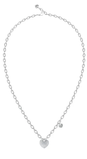 Guess Colier din oțel cu inimi Crazy In Love JUBN05212JWRHT/U